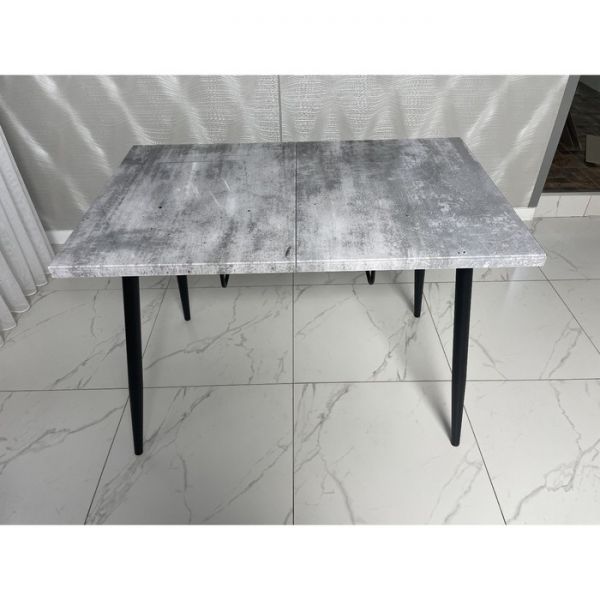 Обеденный стол «Конус 2», 1100(1500) ? 700 мм, опора редуцированная белая, цвет кварц