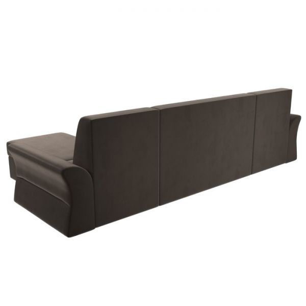 П-образный диван «Клайд», механизм дельфин, велюр, цвет бежевый