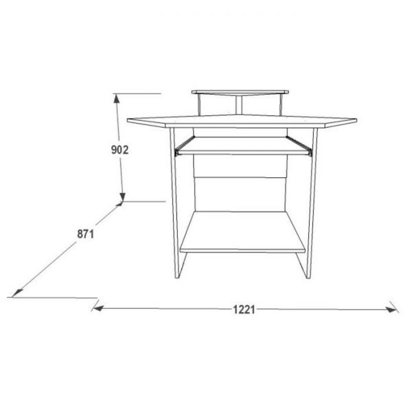 Стол компьютерный «СК 4», 1221 ? 871 ? 902 мм, ЛДСП, цвет венге / млечный дуб