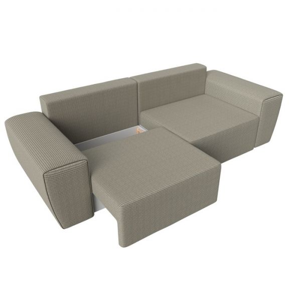 Прямой диван «Беккер», механизм еврокнижка, рогожка, цвет бежевый