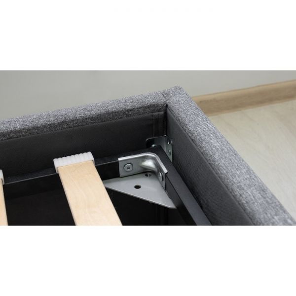 Кровать Илона, 1600х2000, ортопедическое осн+ПМ, Ролан/Серый