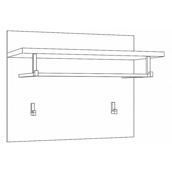Вешалка настенная Virginia НМ 013.18, 504х256х400, Ясень Анкор темный
