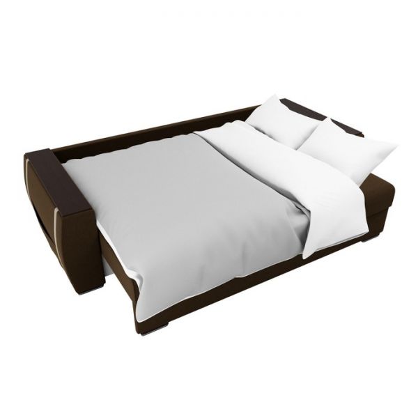 Прямой диван «Брион», механизм еврокнижка, рогожка, цвет серый