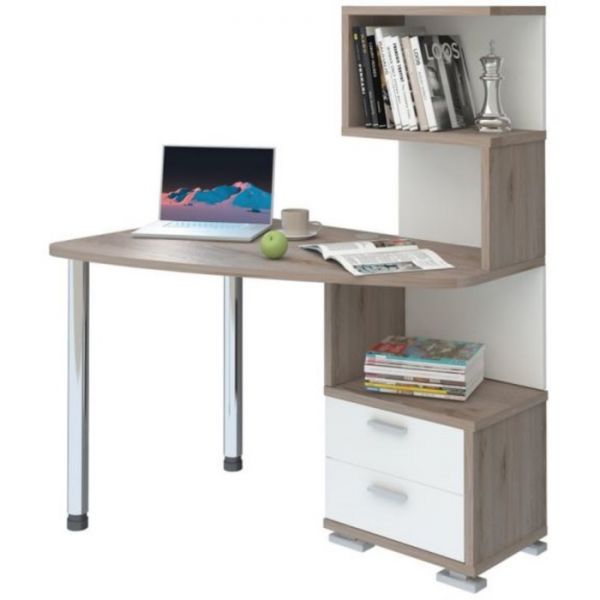 Стол СКМ-60, угол левый, 1200 ? 780 ? 1450 мм, цвет белый жемчуг