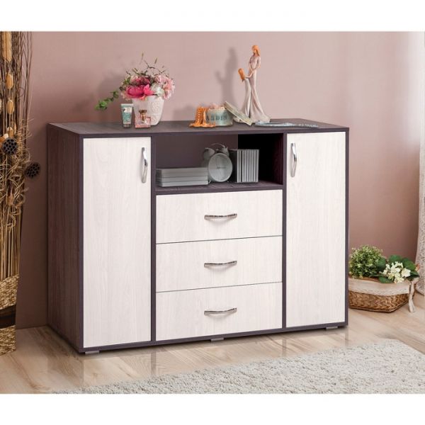 Спальня «Венеция 9», кровать 140 ? 200 см, шкаф 3-х дверный, 2 тумбочки, комод, стол туалетный