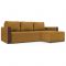Угловой диван «Алиса 3», рогожка, цвет savana chocolate / savana camel / мarvel dark brown