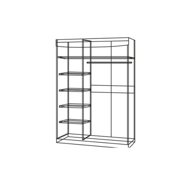 Шкаф-купе 1600 Мария Луиза, 1600х600х2300, Бодега белая