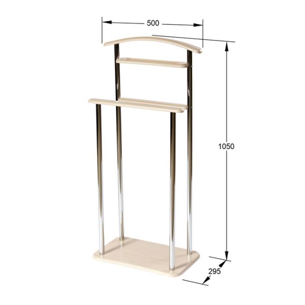Вешалка напольная «Элдридж», 295 ? 500 ? 1050 мм, цвет белый