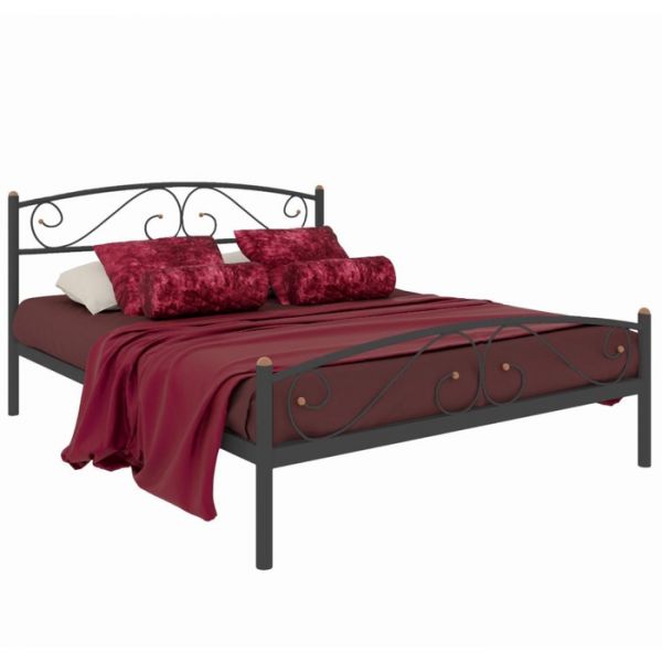 Кровать «Вероника плюс», 1200 ? 1900 мм, металл, цвет чёрный