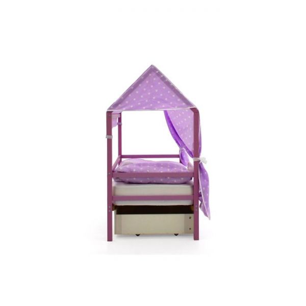 Крыша текстильная Бельмарко для кровати-домика Svogen звезды, фон лаванда
