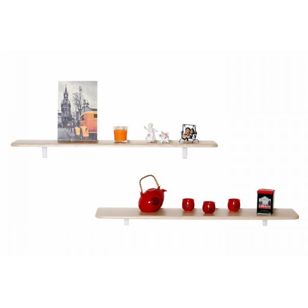 Комплект полок «Сочи 1020» (2 шт), 1020 ? 185 ? 16 мм, цвет дуб белёный