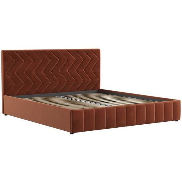 Кровать Милана, 1800х2000, ортопедическое осн+ПМ, Лекко терра/ Кирпичный