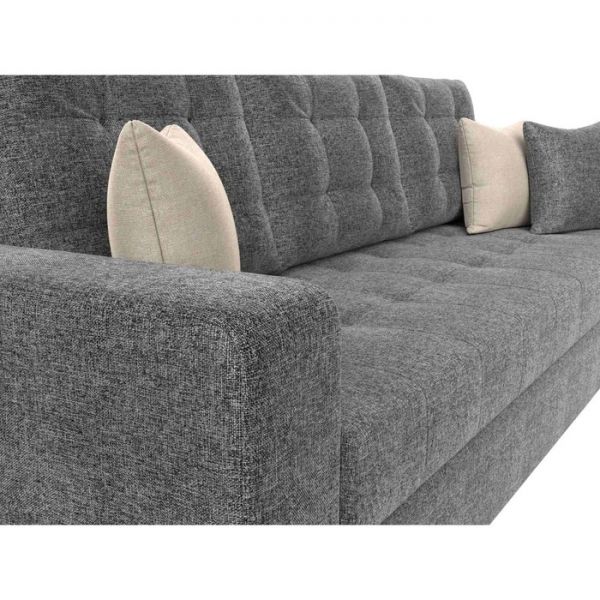 Диван прямой «Ливерпуль», механизм еврокнижка, рогожка, цвет серый