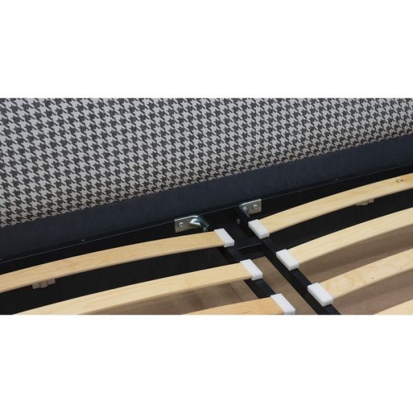 Кровать Фаина, 1800х2000, ортопедическое осн+ПМ, Труссарди 01/Серый Ролан