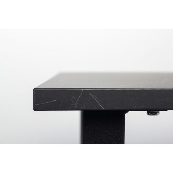 Стол АТЛАНТ-02  1200/1700х800х760 Камень Черный/Опора Атлант чёрная матовая