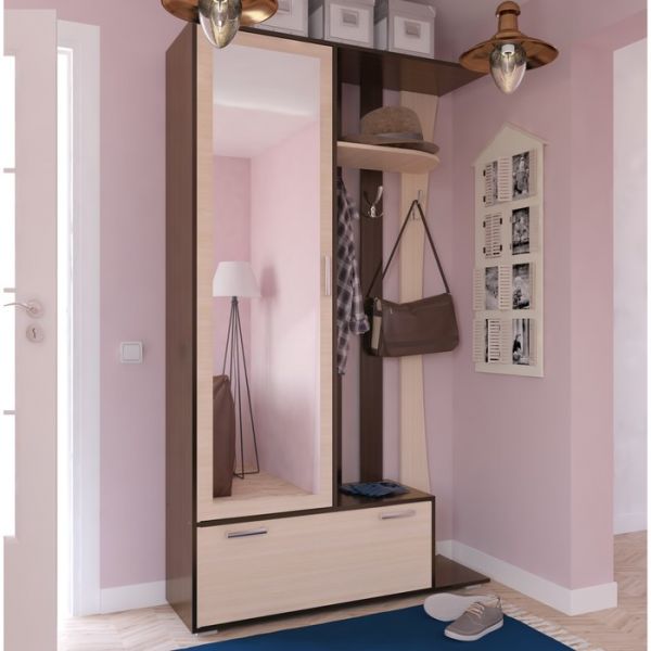 Прихожая Ивушка 20, 1208х362х2052  Бодега тёмный/Бодега светлый