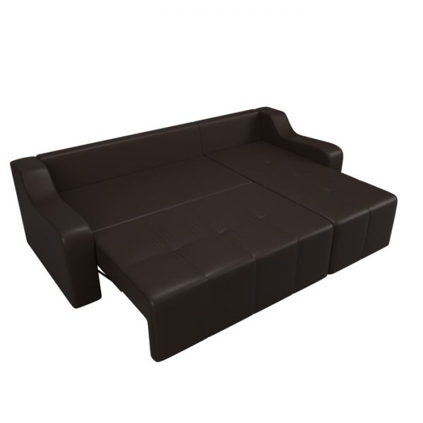 Угловой диван «Элида», правый угол, экокожа, цвет бежевый