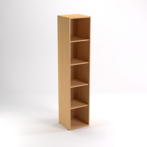 Шкаф стеллаж НШ-6, 383 ? 380 ? 1890 мм, белый шагр