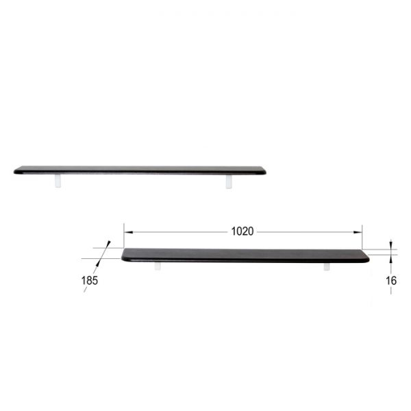 Комплект полок «Сочи 1020» (2 шт), 1020 ? 185 ? 16 мм, цвет дуб белёный