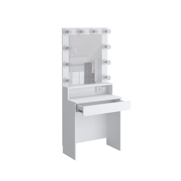 Стол туалетный с подсветкой «Париж», 750 ? 400 ? 1754 мм, цвет белый