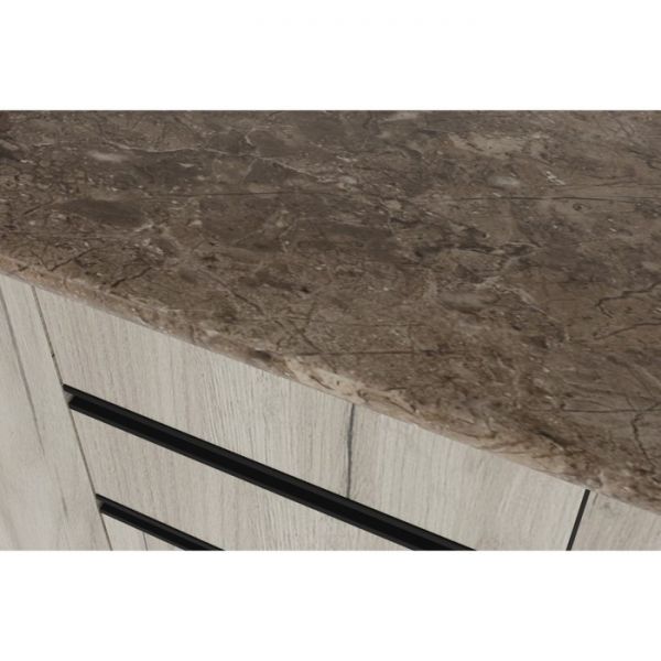 Кухонный гарнитур Равенна компакт 2200х600 Венге/Алмабра темная/Дуб браун