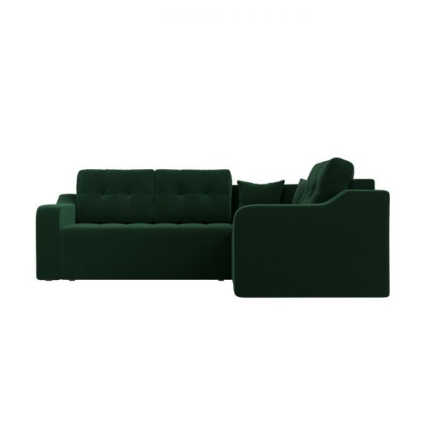 Угловой диван «Кембридж», механизм еврокнижка, велюр, цвет бежевый