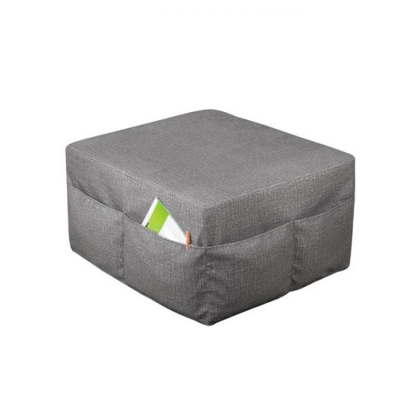 Пуф-трансформер 700/1930х780х420 Мира серый велюр