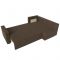Угловой диван «Мансберг», механизм еврокнижка, угол левый, рогожка, цвет коричневый