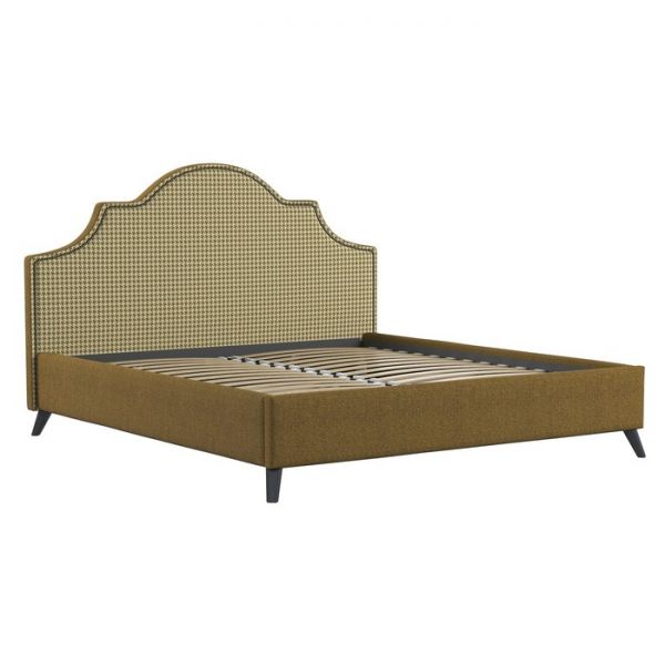 Кровать Фаина, 1800х2000, ортопедическое осн+ПМ, Труссарди/Горчичный Ролан