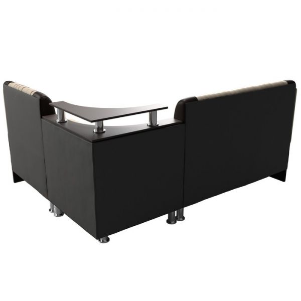 Кухонный угловой диван «Сидней», экокожа, цвет бежевый / коричневый