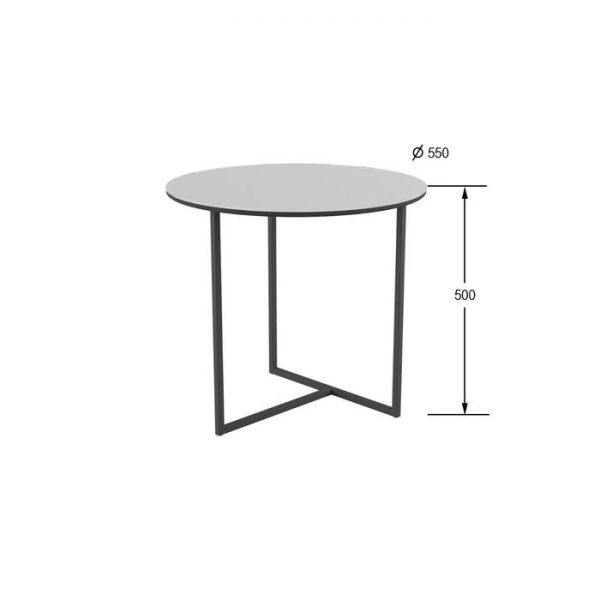 Стол журнальный «Альбано Glass», 550 ? 550 ? 500 мм, цвет белая Lacobel