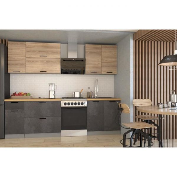 Шкаф навесной 2 софт Лофт 300х800х720 Рустик натур