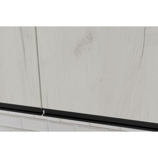 Кухонный гарнитур Амели мега 2500х600 Белый/Дуб бунратти/Дуб грей