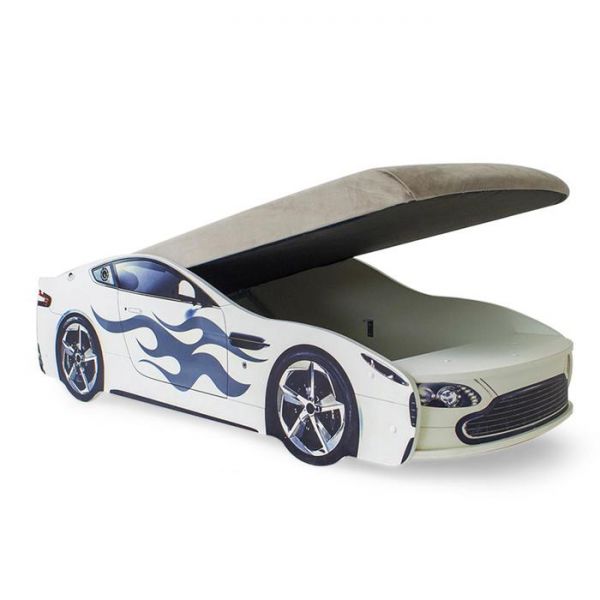 Детская кровать-машина "Бондмобиль белый"