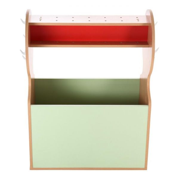 Спортивный  уголок подвижной 740х420х1000 бук бавария/красный/салатовый