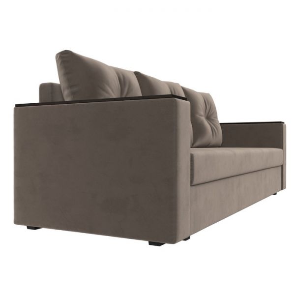 Диван прямой «Атланта лайт», без стола, еврокнижка, велюр, цвет, цвет бежевый