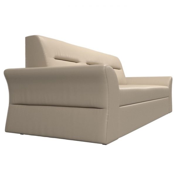 Прямой диван «Клайд», механизм дельфин, экокожа, цвет бежевый