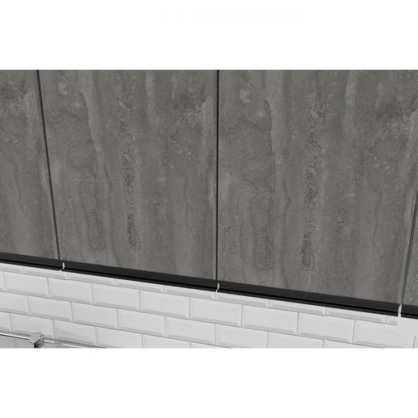 Кухонный гарнитур Ноктюрн макси 1800х600 Бетон темный/Белый