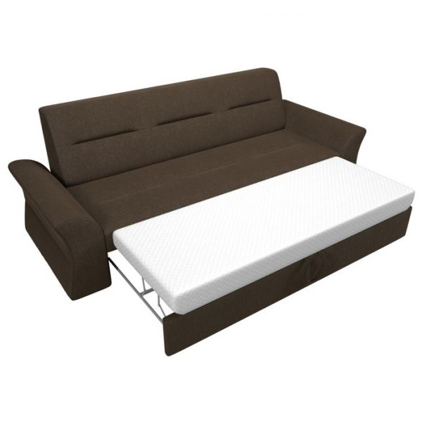 Прямой диван «Клайд», механизм дельфин, рогожка, цвет бежевый