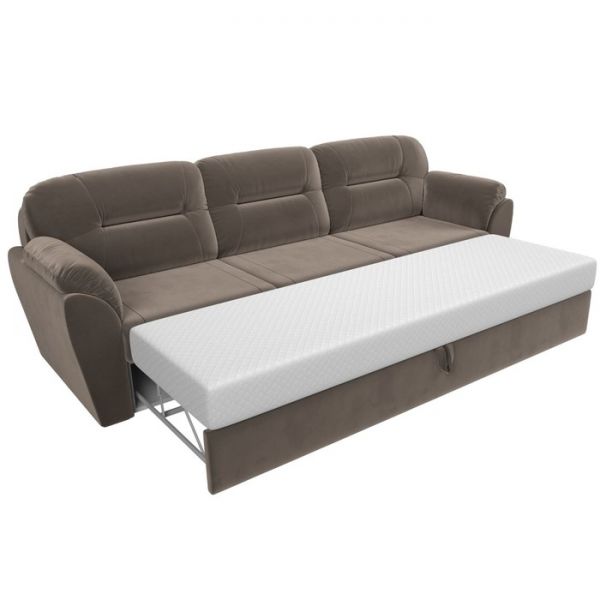 Диван прямой «Бостон», механизм дельфин, велюр, цвет бежевый