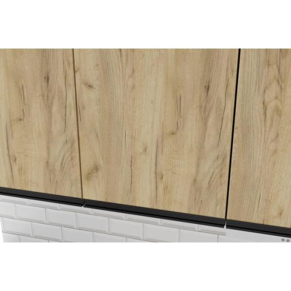 Кухонный угловой гарнитур Адажио мега прайм 2700х1500 Дуб золотой,бетон темный/Венге