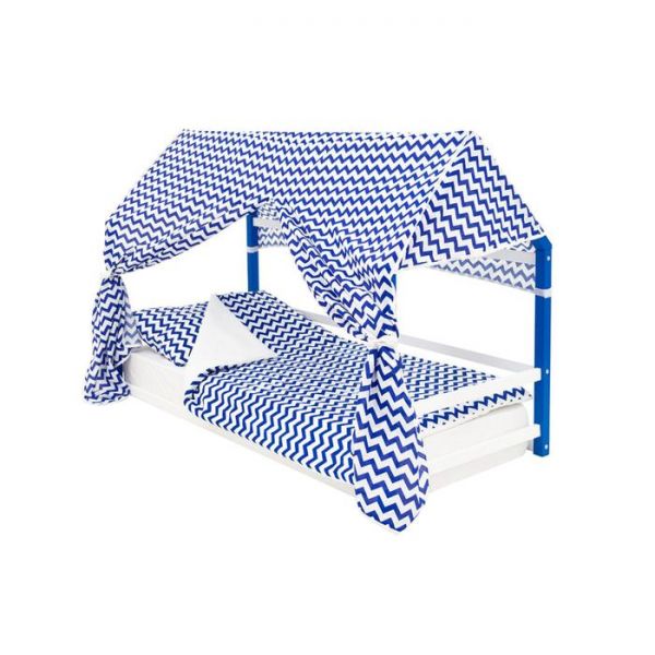 Детская кровать-домик Монтессори Бельмарко Svogen сине-белый