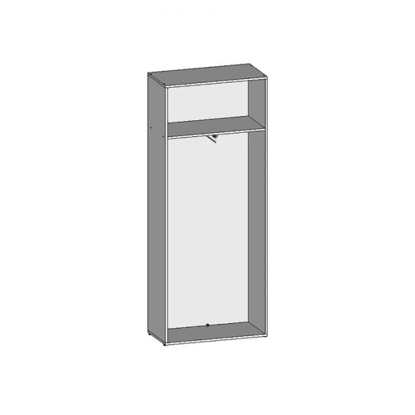 Шкаф для одежды НШ-5г, 760х380х1890 мм, белый шагр