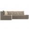 Угловой диван «Амадэус», правый угол, микровельвет, цвет бежевый