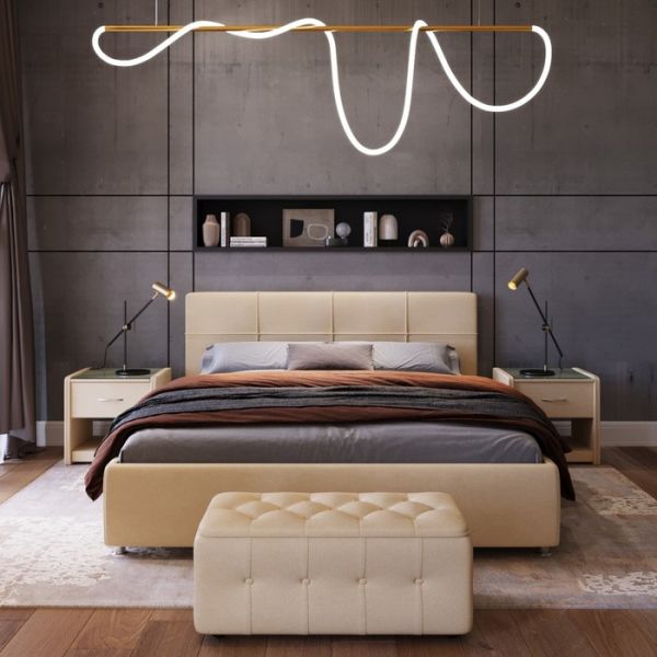 Кровать «Птичье гнездо New» без ПМ, 1400 ? 2000 мм, ортопедическое основание, цвет бежевый