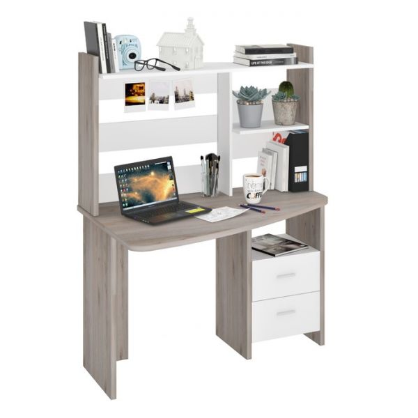 Компьютерный стол, 1200 ? 690 ? 1520 мм, левый угол, цвет белый жемчуг