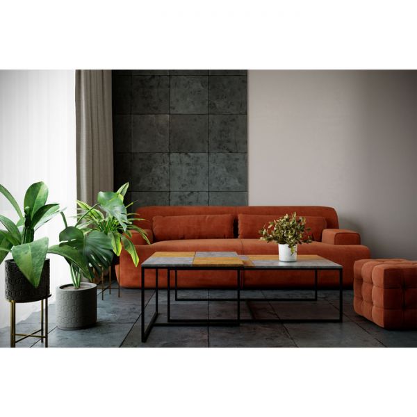 Стол журнальный «Фьюжн», 1200 ? 600 ? 390 мм, цвет дуб американский / серый бетон