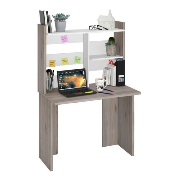 Компьютерный стол, 1000 ? 600 ? 1520 мм, цвет нельсон/белый