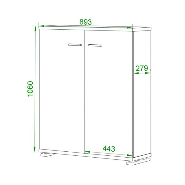 Стеллаж, 890 ? 300 ? 1100 мм, цвет нельсон