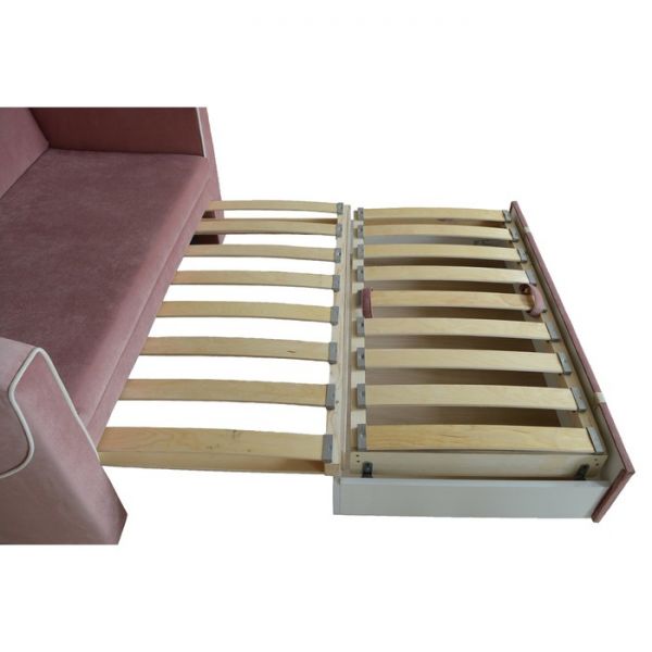 Диван "Портфель"  №9 лекко коралл / люкса беж